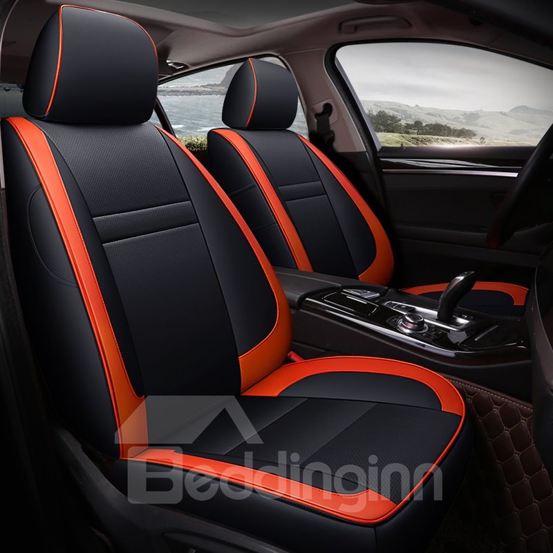Color Block Modern Style PU Leather Material Custom Car Seat Cover