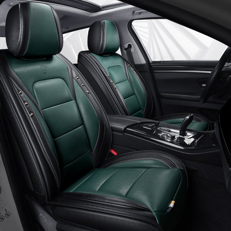 Sport Style 360¡ã Full Enclosure Design Skin-Friendly Leather Wear-Resistant And Durable Three-Dimensional Fullness Airbag Compatible 5-Seater Universal Fit Seat Covers for SUV Sedan Pick-up Truck