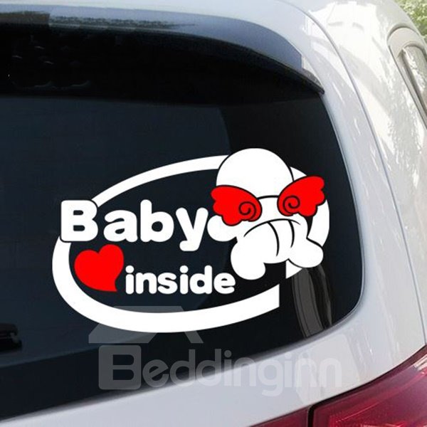 Reflective Car Sticker Cute Baby Inside Warning Car Sticker