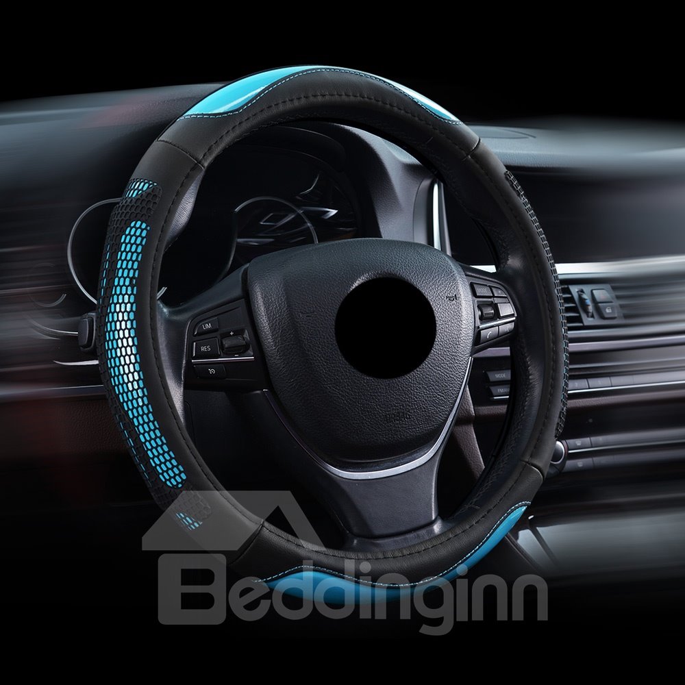 Funda universal para volante de coche, transpirable, absorbente, antideslizante, inodoro, piel de vaca auténtica, agradable para la piel, elegante, cómoda y segura, fresca y transpirable