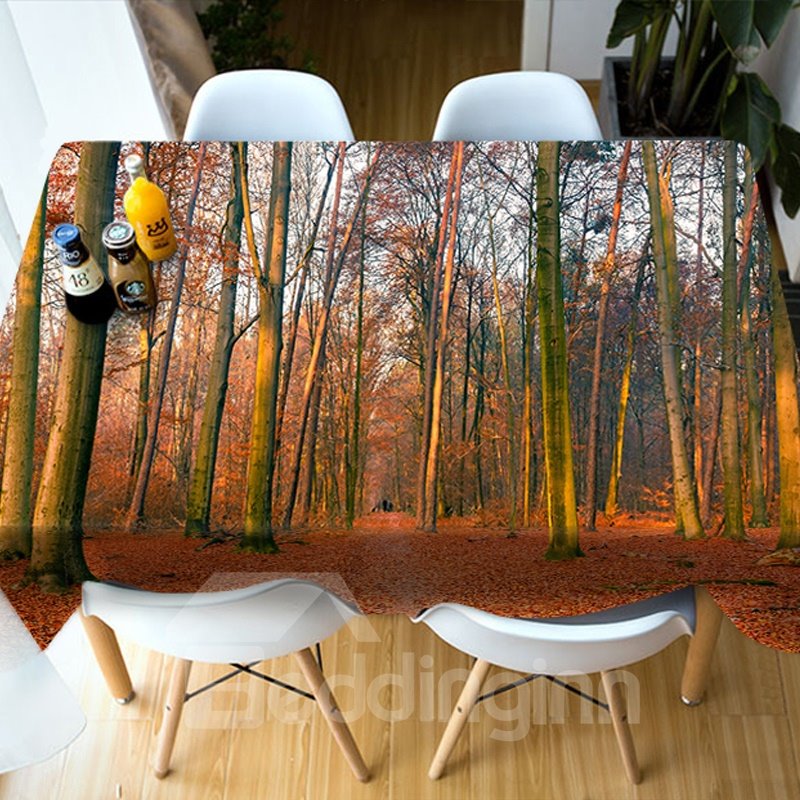 European Style Polyester Holiday Decoration 3D Printed Tablecloth