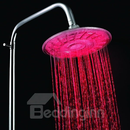New Arrival LED Rainfall Shower Head Faucet Changing Colors by Temperature
