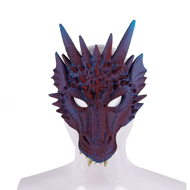 Realistic PU 3D Dragon Horror Face Mask Animals Cosplay Masks Halloween Party Accessories