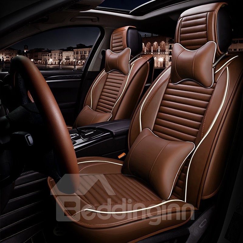 Sports Style 3D Stripes Design Superior Material Universal Five Car Seat Covers