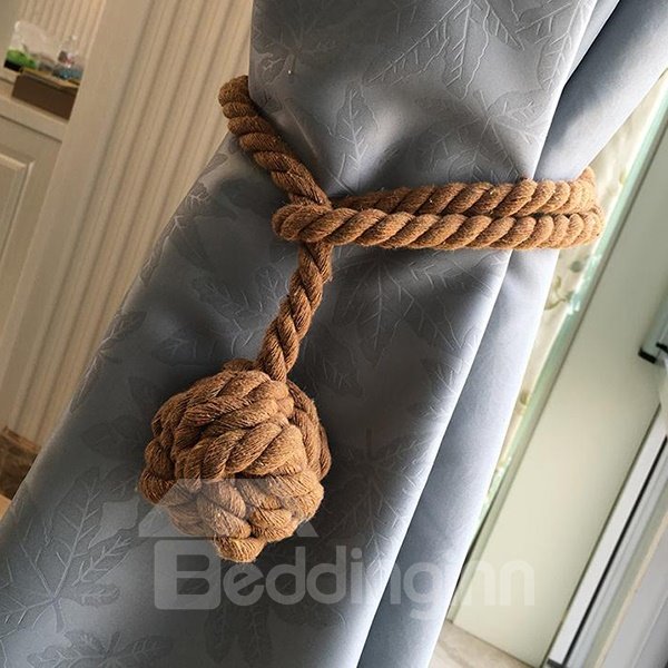 Decorative Pure Manual Weaving Cotton Rope Curtain Tiebacks 1 Pair