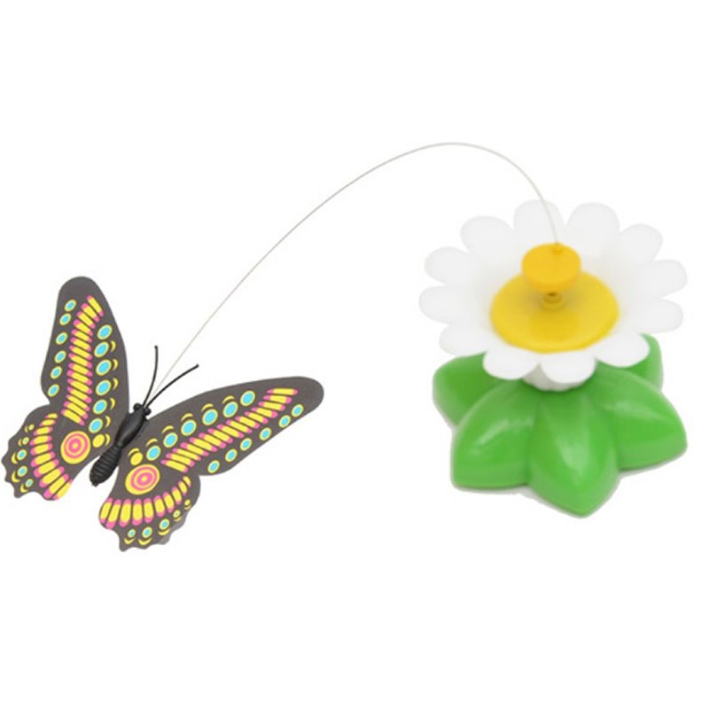 Pet Cat Electric Rotating Butterfly Kitten Playing Whirling Wiggler Fly
