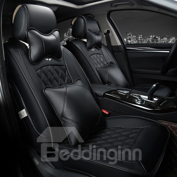 Fundas de asiento de coche universales con diseño de patrón de diamantes de estilo empresarial