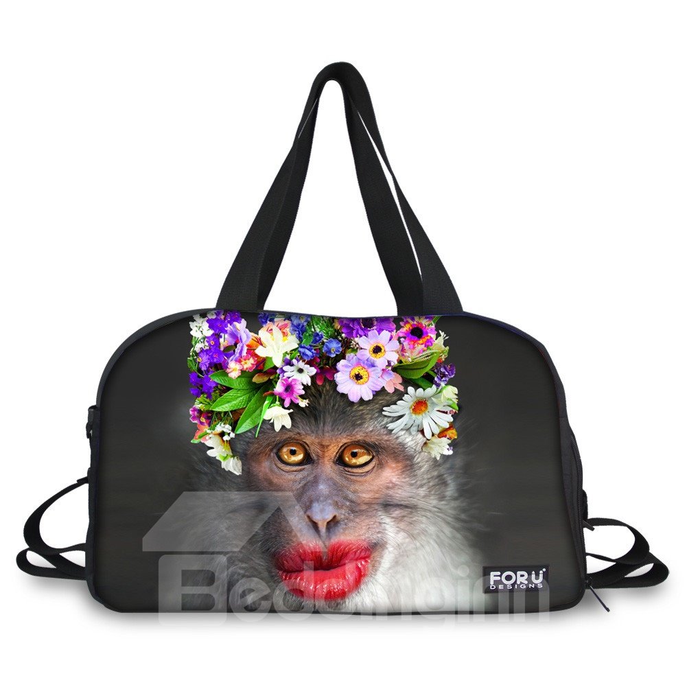 Mono con estampado de flores Nylon Bolsas de viaje al aire libre de gran capacidad 3D