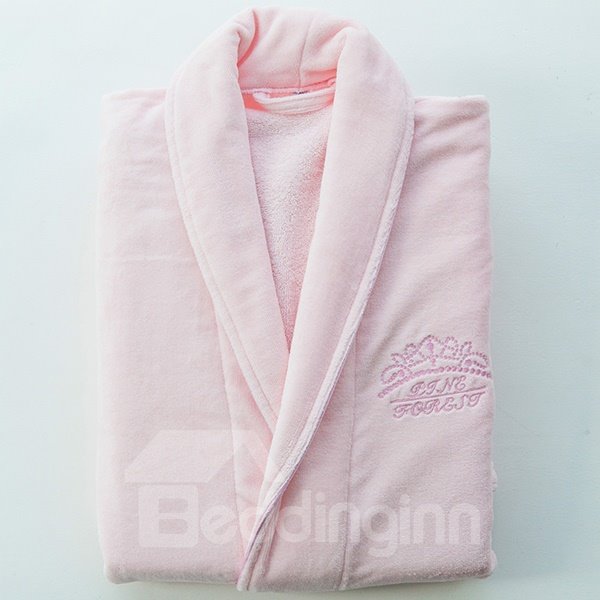 Pure Color Double Layer Technology General Bath Robe 100% Cotton 4 Color