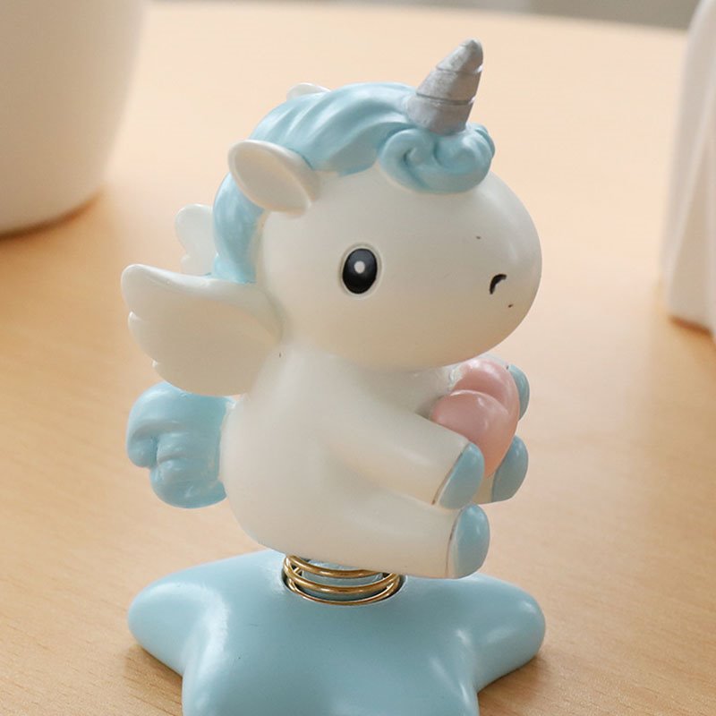 Niedliche Cartoon-Einhorn-Schüttelkopf-Autodekoration