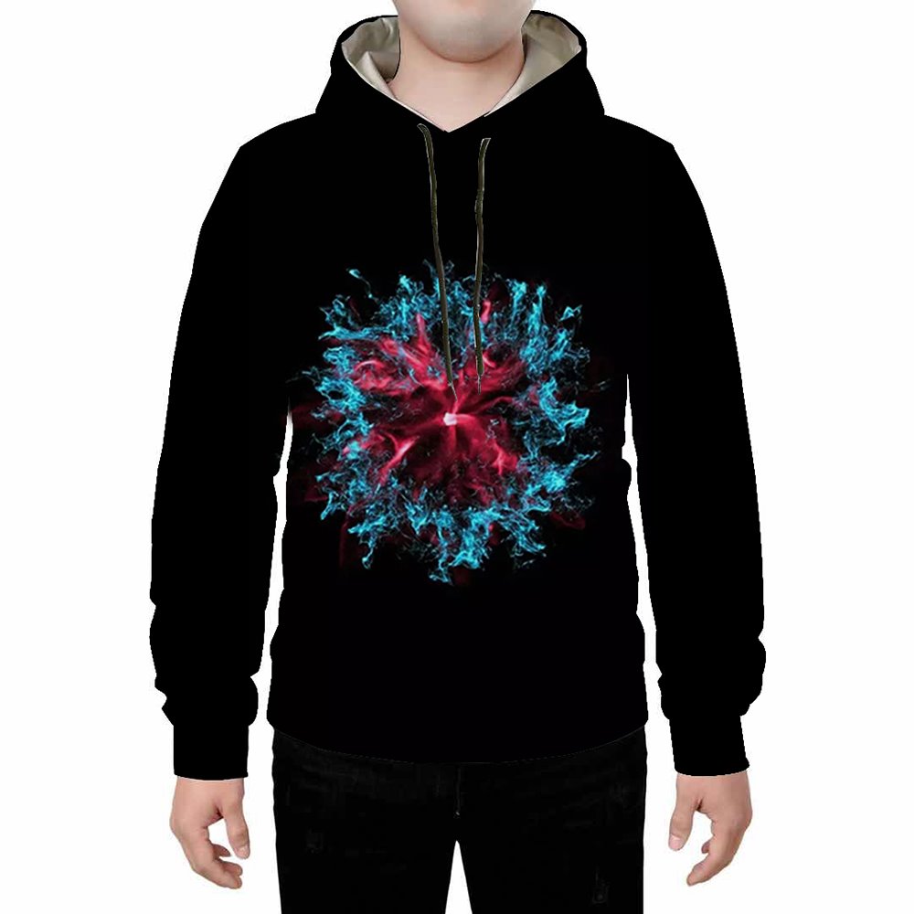 Manga larga 3D Blcak Sudadera con capucha creativa Sudaderas Pantalones de chándal Chándales Conjuntos de ropa de calle Estampado informal Primavera Otoño Invierno Traje para hombres