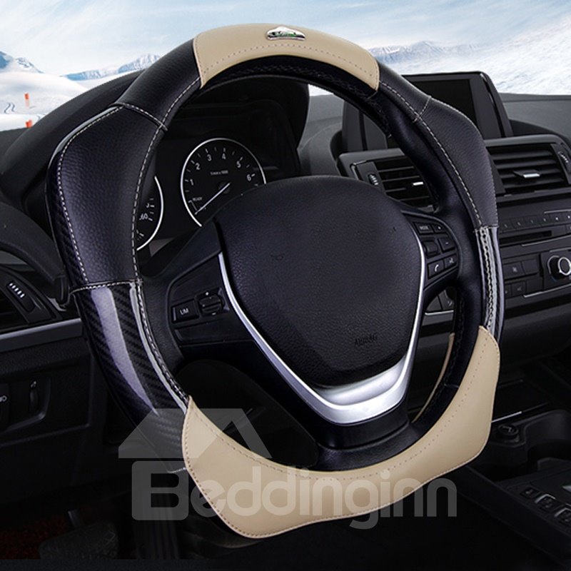 3D Design Easy Installation And Extra Grip Leather Durable Car Steering Wheel Cover Suitable for Most Round Steering Wheels