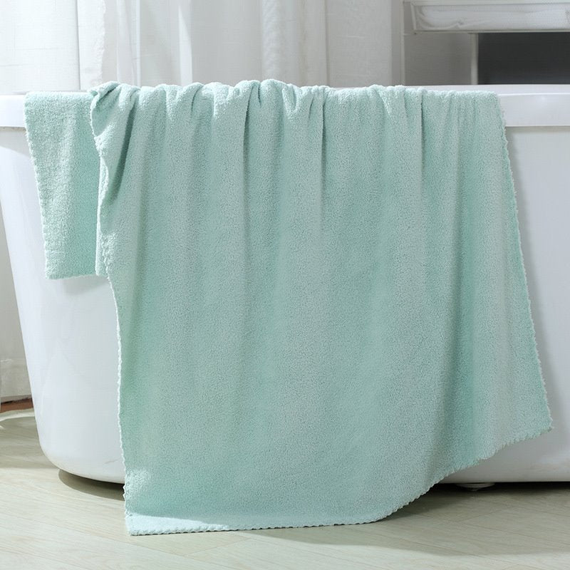 Coral Fleece Thick Rectangular Plain Towel Plain Highly Absorbent Quick-Dry Soft Large Bath Towel for Men and Women 28*55inch