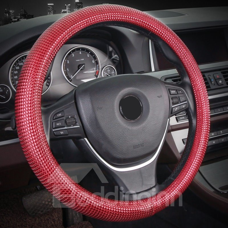 Simple Style PVC Material Color Block All Seasons Steering Wheel Cover