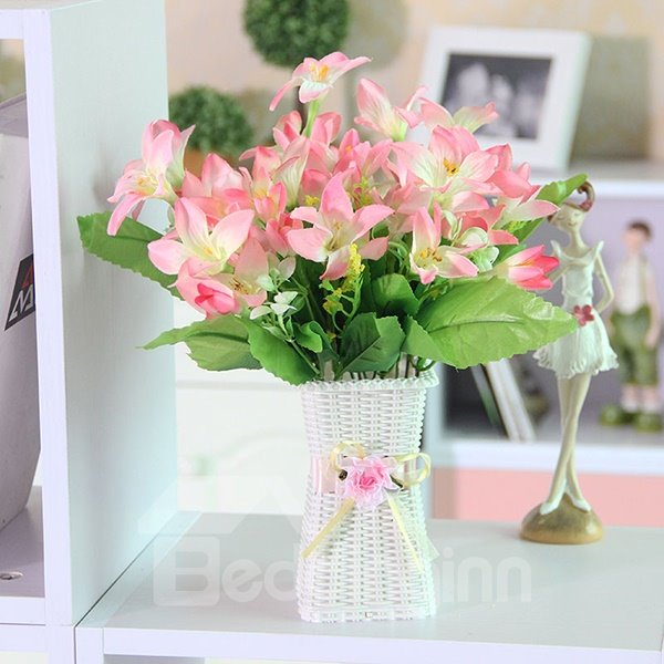 plastic lily flower Wonderful Artificial Flowers Multi-Color Lily Flower Sets – beddinginn_main