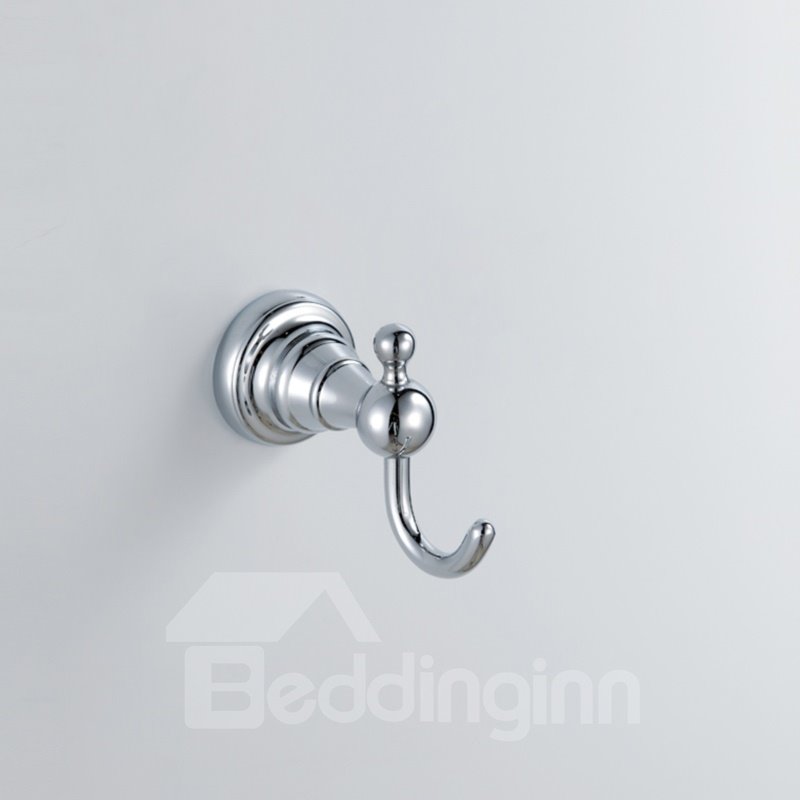 Chrome Finish Bathroom Accessories Brass Single Robe Hook