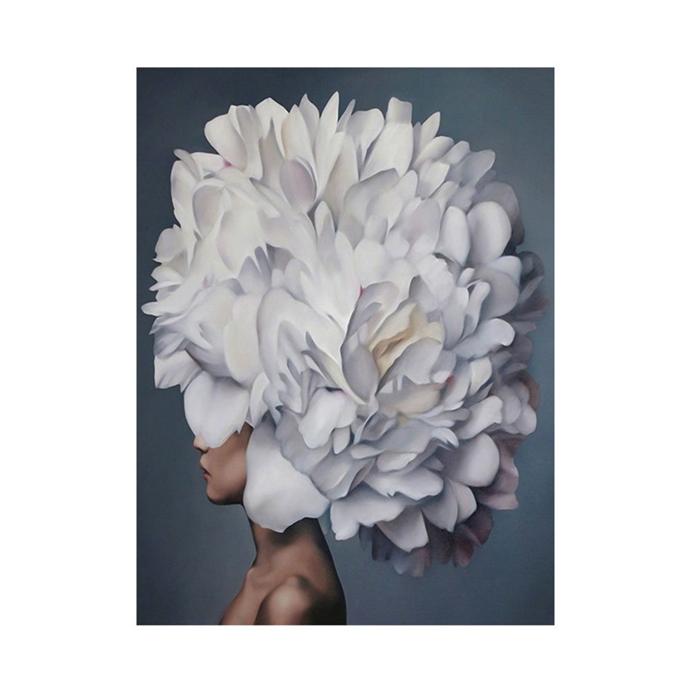 Flower Women Head Abstract Waterproof Non-framed Prints Wall Art Decoration for Living Room
