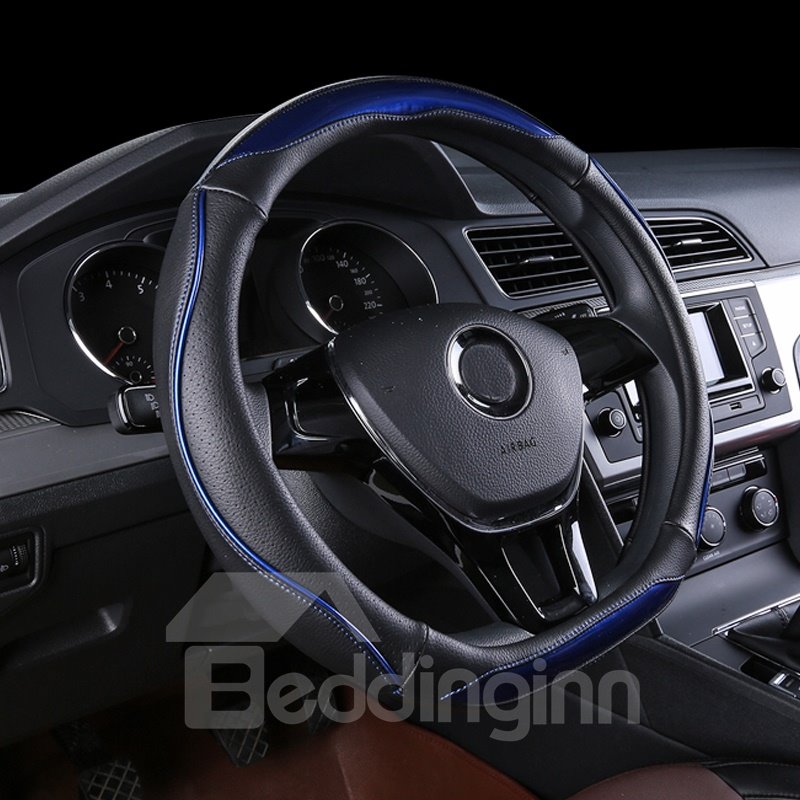 Zweifarbiger Streamline-Lenkradbezug im Business-Stil mit verbesserter Griffigkeit, geeignet für die meisten runden Lenkräder