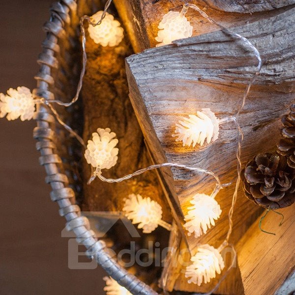 10 Meter Indoor Warm White LED Pinecone Fairy Lights