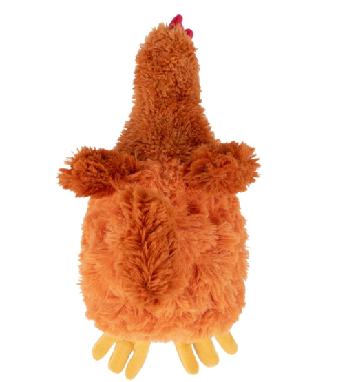 Best Pet Supplies Interactive Squeaky Dog Toy - Crinkle Chicken, Brown