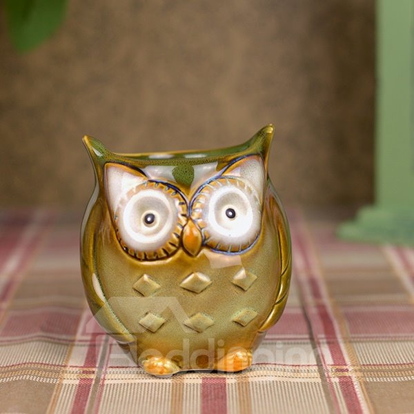 Super Cute Owl Desktop Decoration Organizer Pen Holder