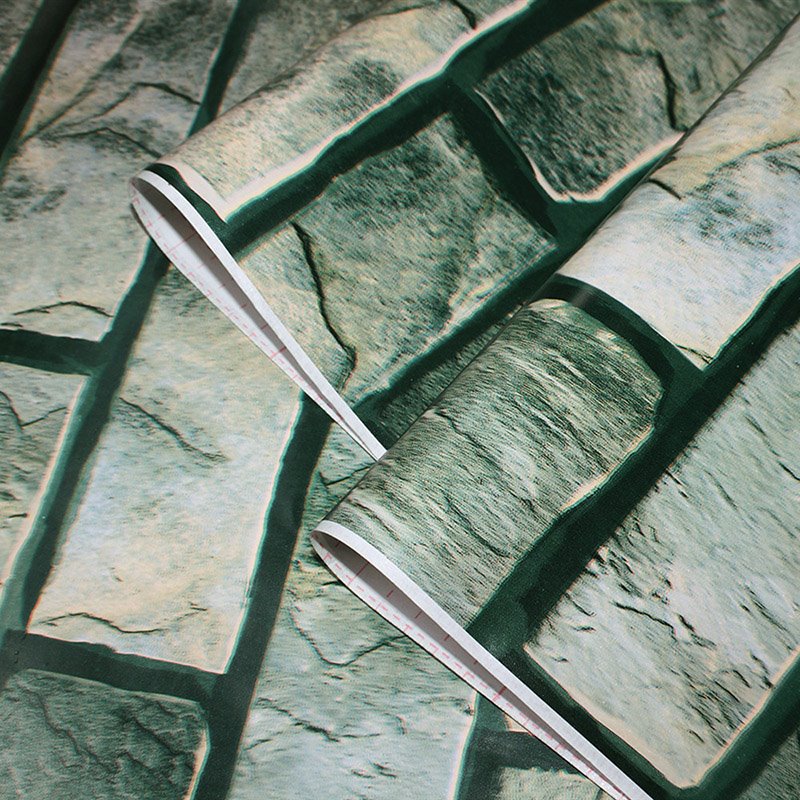 3D Brick Stone Wall Murals Papier Selbstklebende Tapetenrolle Peel Stick 19.6FT