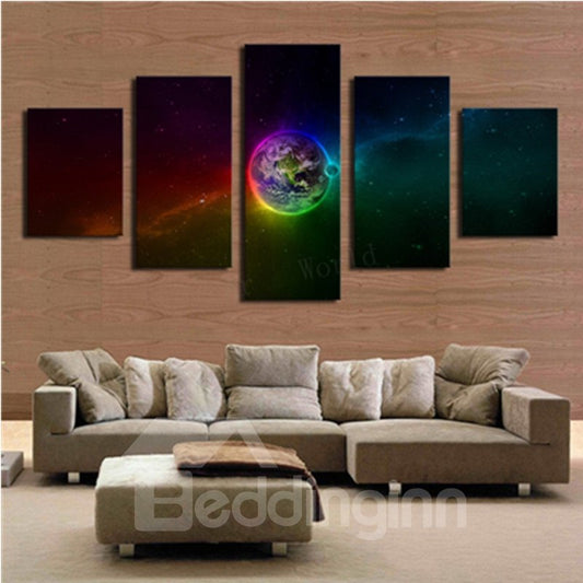 Operating Earth 5-Panel Canvas Hung Non-framed Wall Prints