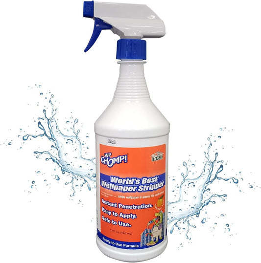 WP Chomp World’s Best Wallpaper Stripper: and Sticky Paste Remover, Citrus Scent 32oz.trigger