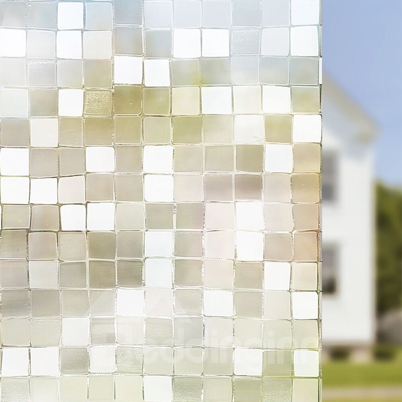 Statische Fensterfolie „Plaid Color Changing by Sunshine“.