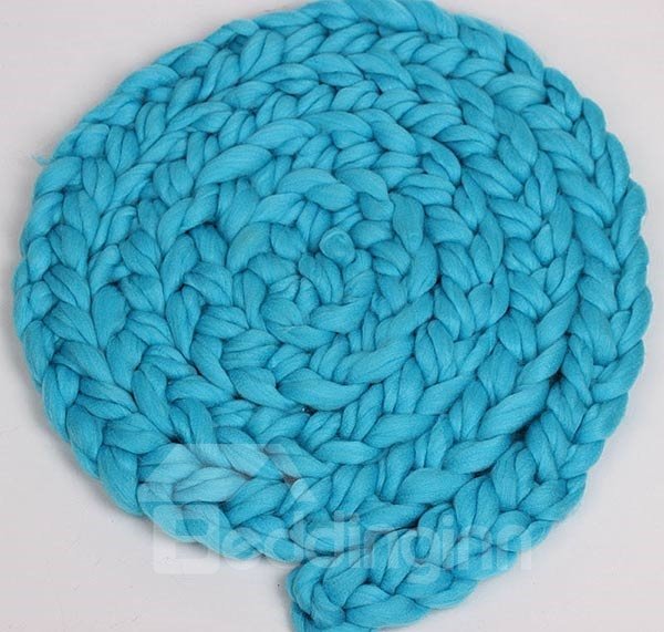 Knitted Crochet Braid Shaped Baby Blanket Photo Prop