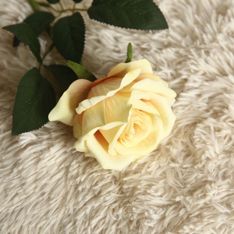 Rose Artificial Silk Fake Flowers Bridal Wedding Bouquet Decoration Home Office Party Decor Arrangements