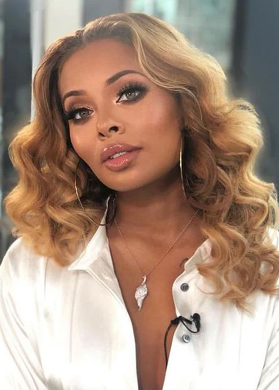 Synthetic Hair Wavy Lace Front Cap Women 22 Inches 120% Wigs Heat Resistant Natural Looking Daily Party Wigs Cosplay Wigs with Natural Bangs with Free Wig Cap