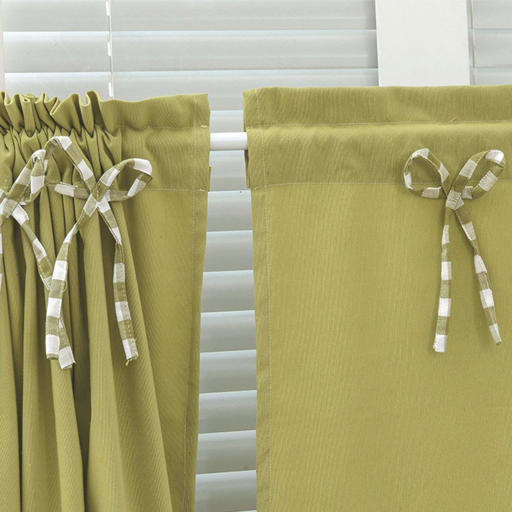 American Style Pastoral Bow Window Valance Short Polyester Valance for Kitchens Bathrooms Basements & More