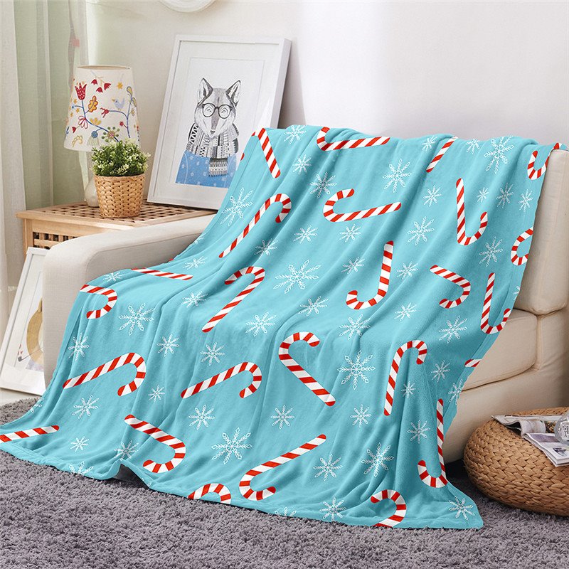 Christmas 3D Blanket Coral Fleece Office Blanket Sofa Blanket Bedroom Blanket Keep Warm in Winter Polyester New Year Gift