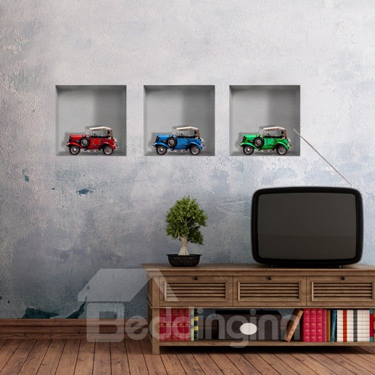 New Arrival Amazing 3D Car Patterns Wall Stickers