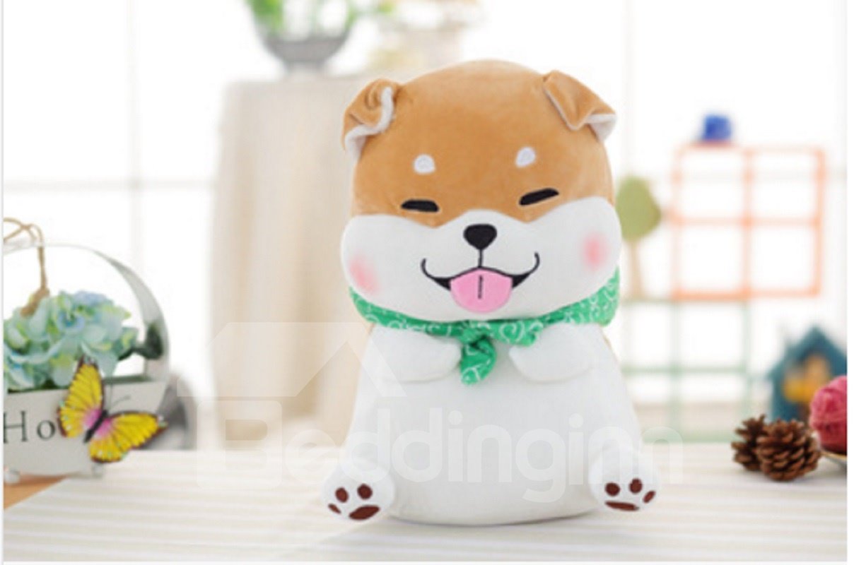 Shiba Inu-förmiges Wurfkissen aus weichem Plüsch im Cartoon-Stil