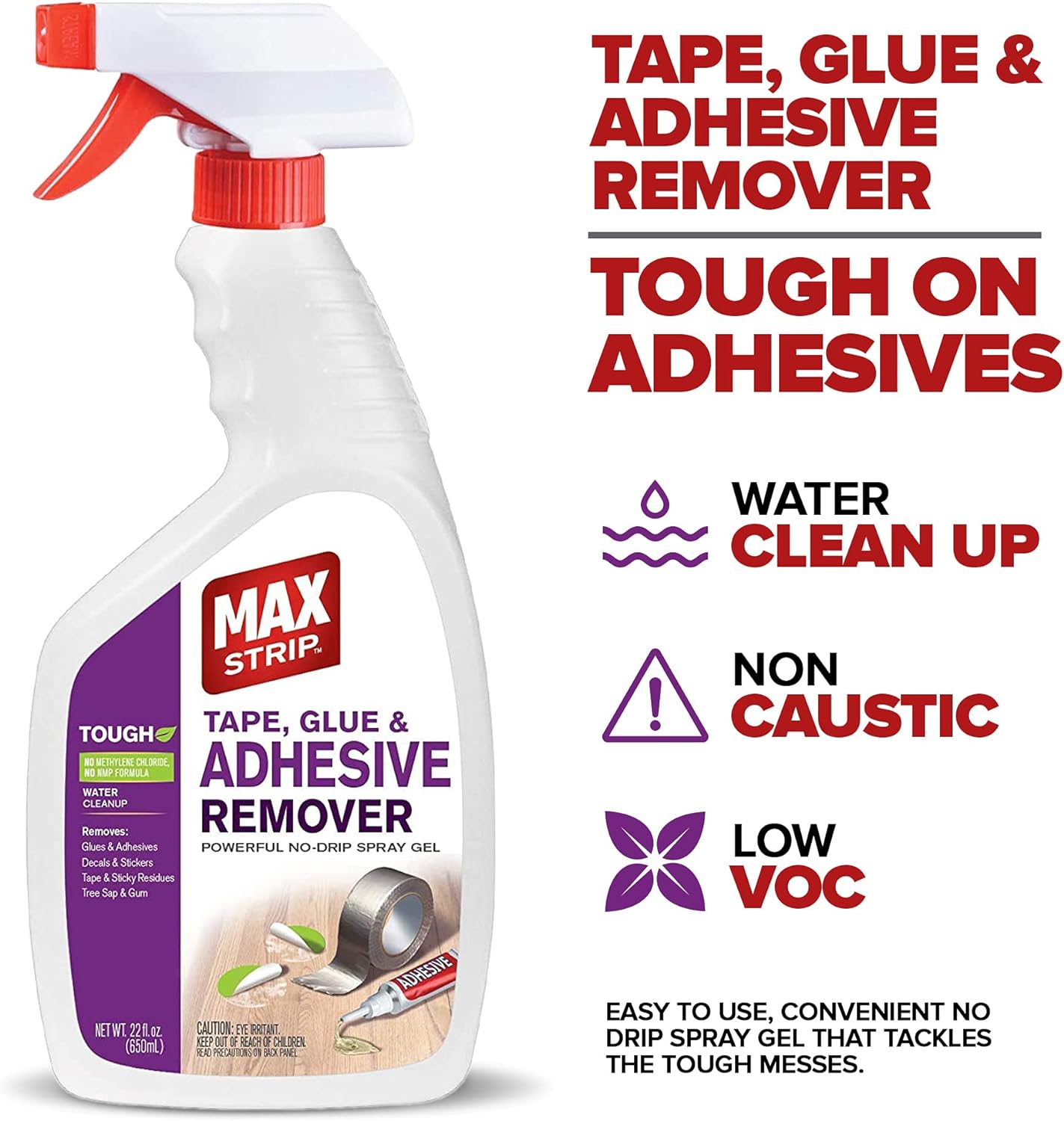 Max Strip Tape, Glue & Adhesive Remover 22 oz