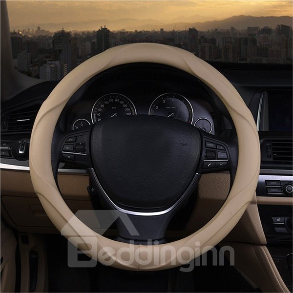 Funda tridimensional para volante de coche, Material de cuero cómodo, tridimensional, adecuada para la mayoría de volantes redondos