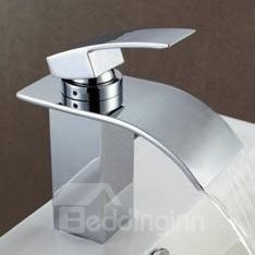 New Arrival Modern Single Handle Waterfall Brass Bathroom/Kitchen Sink Faucet