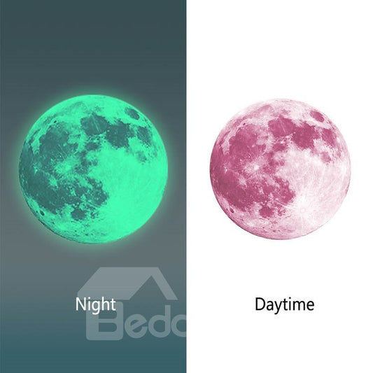 Creative Glowing Earth and Moon Luminous Planet Wall Sticker