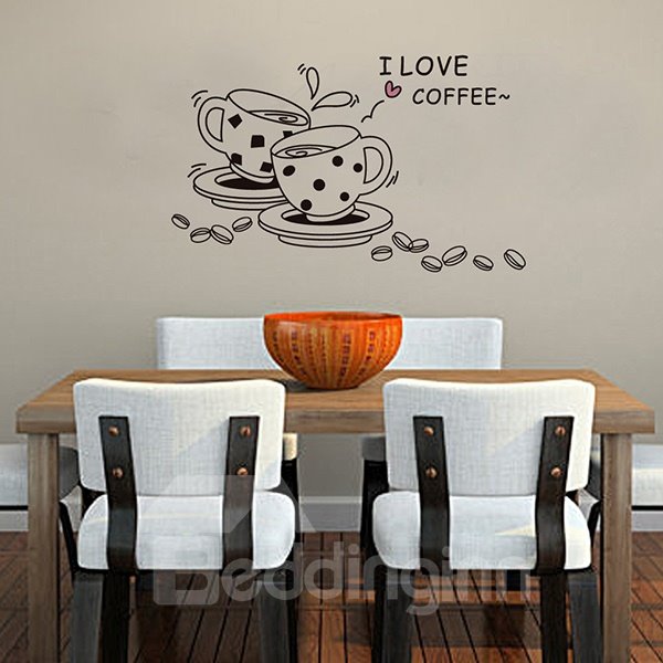 Simple Coffee Wall Stickers for Home Decoration