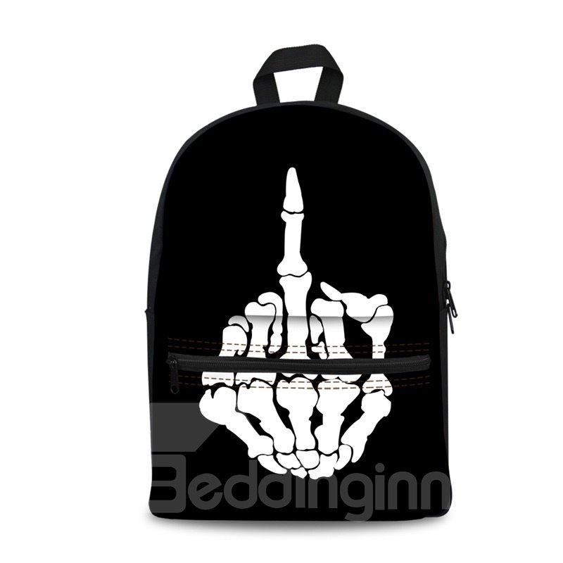 FXXK Figer Show Personality Style 3D Pattern School for Man&Woman Backpack