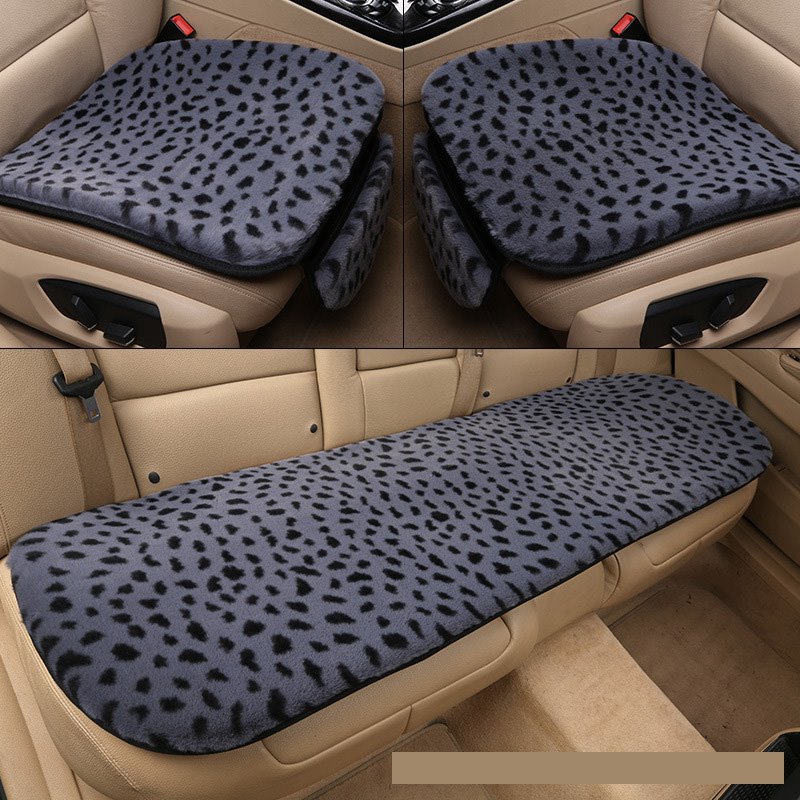 Leopard Comfort Car Seat Cover Front and Rear Bench Seat Cushion Protector Interior Accessories Soft Non-Slip Bottom Car Seat Covers