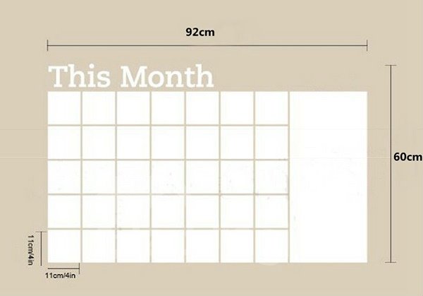 Must-Have Whiteboard Month Planner Memo Removable Wall Sticker