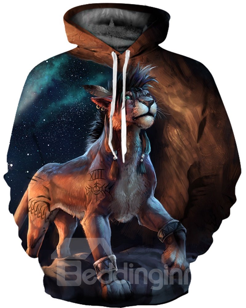 Funny Design Vibrant Color Realistic Unisex Pullover 3D Painted Hoodie