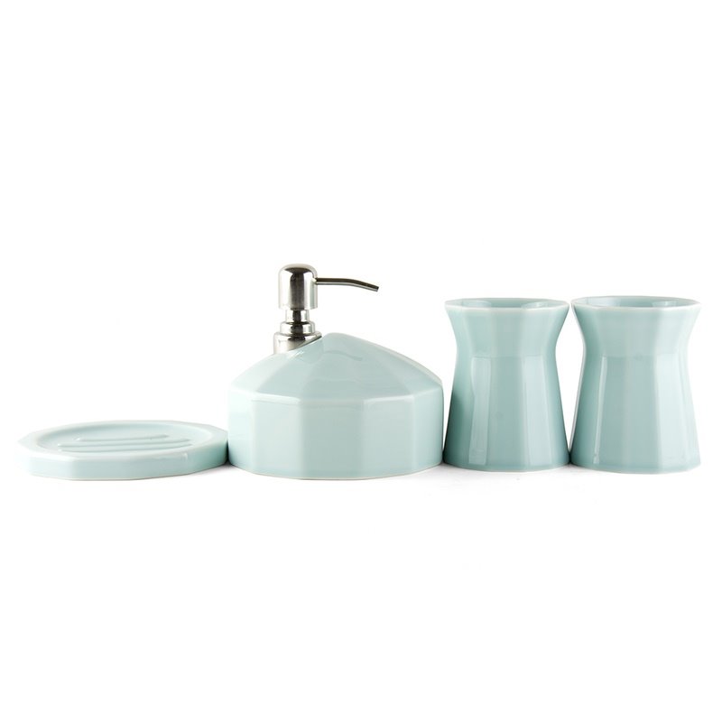 Originality Glaze Ceramics 4-Pieces Bathroom Accessories
