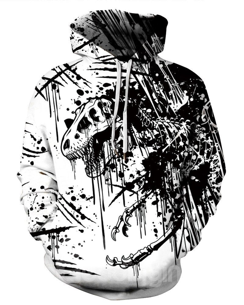 Unisex Loose Model Vibrant Color Lightweight 3D Painted Hoodie