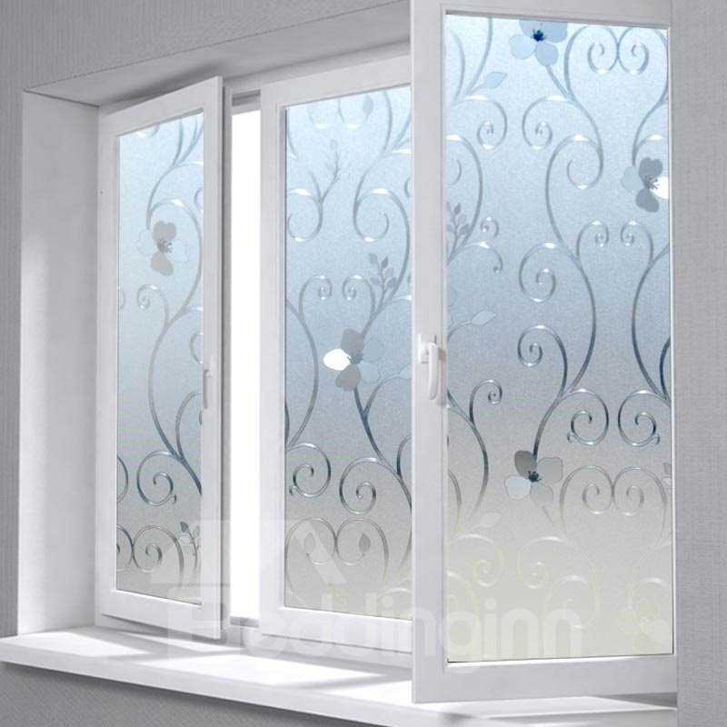 Etiqueta engomada estática de vidrio sin pegamento de película de ventana sólida simple