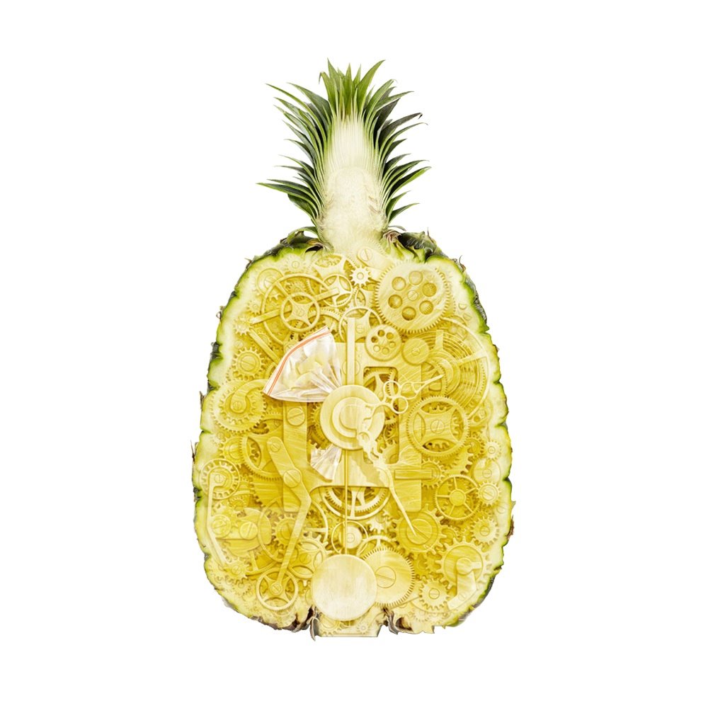 3D-Ananas-Sommermuster, abnehmbare Mauspad-Schreibtischaufkleber