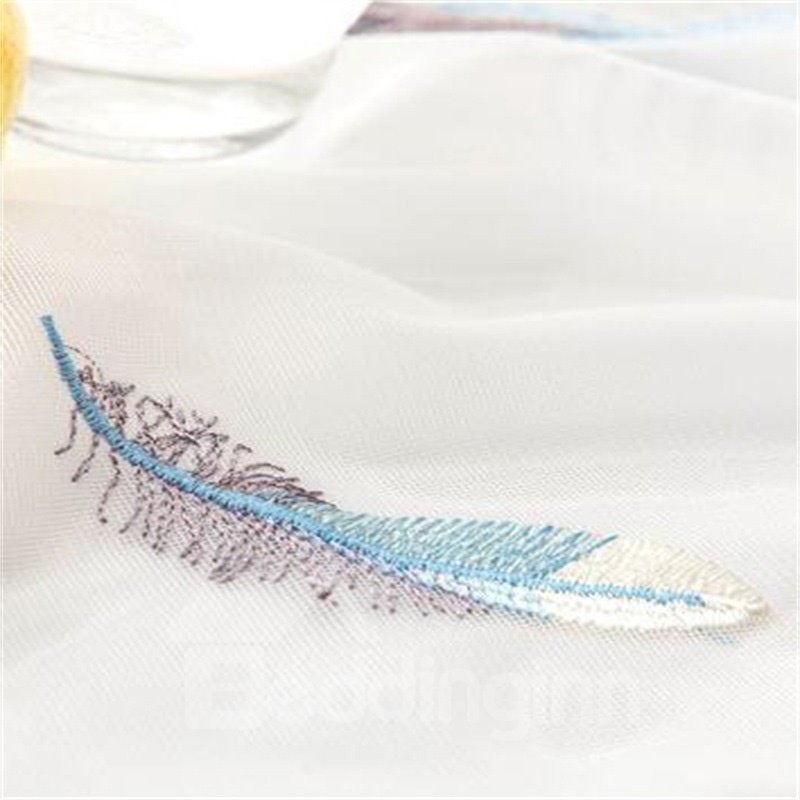 Modern and Concise Pastoral Style With Color with Features Custom Sheer Curtain